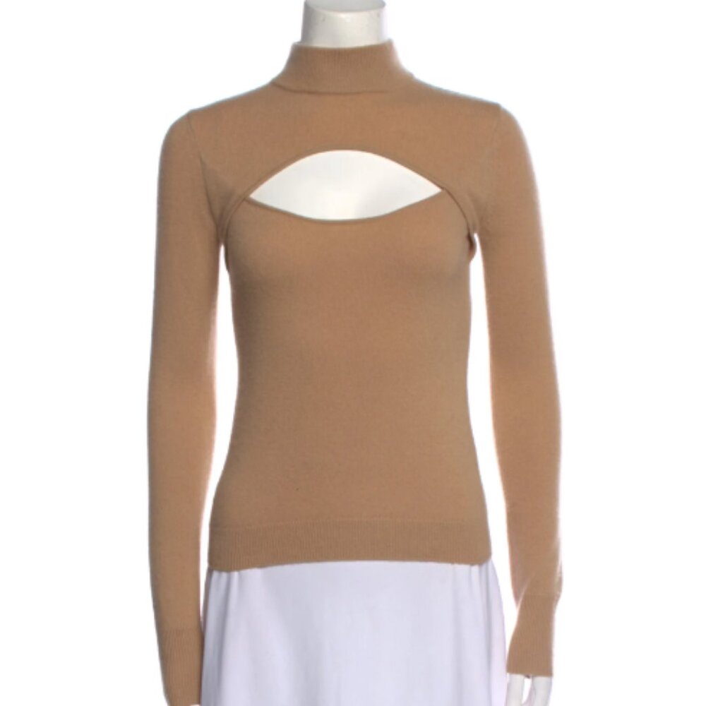 Intermix 100% Cashmere Cutout Turtleneck Sweater Petite Like New